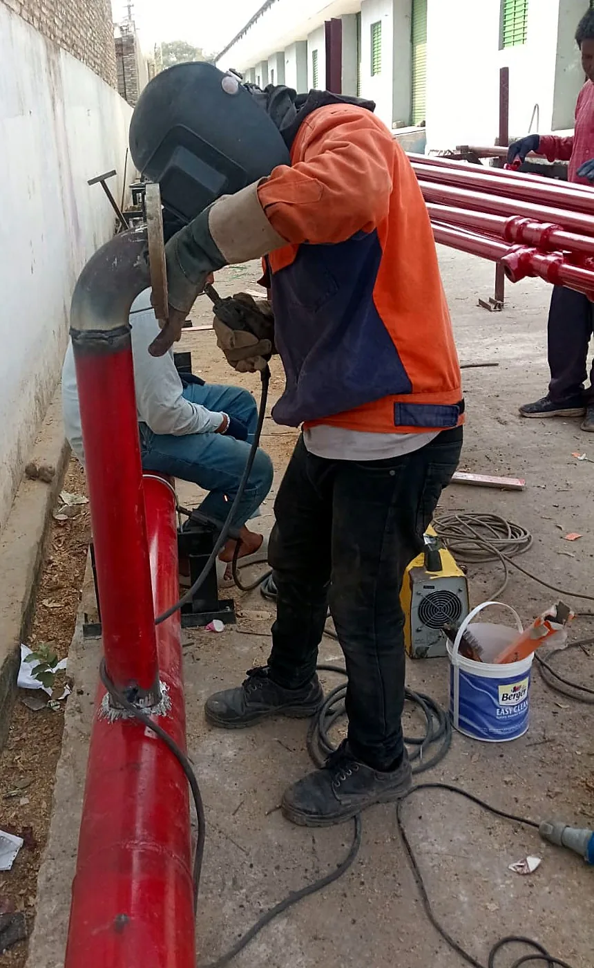 Fire line pipe welding